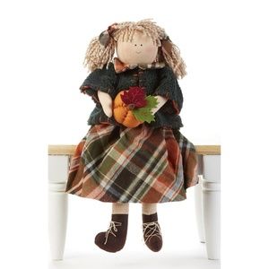 Rag Doll w Pumpkin 16" Delton  Fall Harvest   Cottagecore NWT